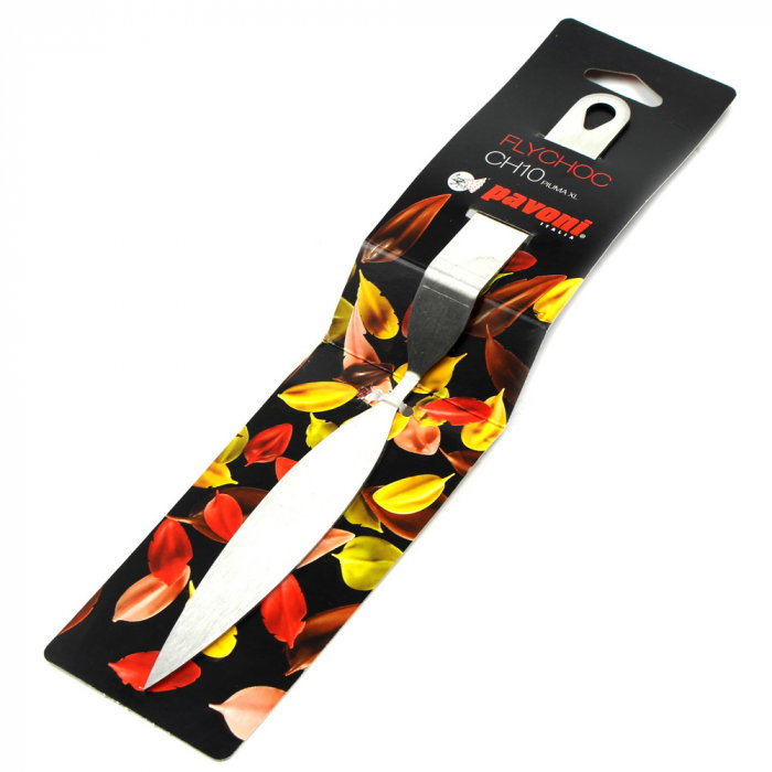 Spatula Inox Decor Ciocolata - Pene / Fulgi, 12x2.4 cm [5]
