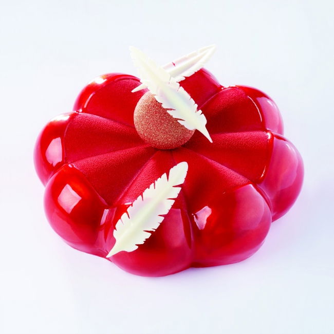 Spatula Inox Decor Ciocolata - Pene / Fulgi, 8x2.3 cm [2]