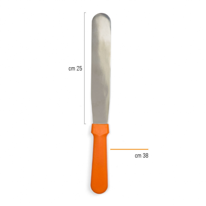 Spatula Nivelare Dreapta din Inox cu Maner Plastic, Lama L 25 x 3.6 cm [1]
