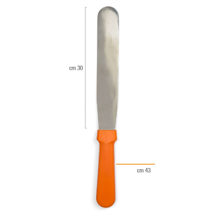 Spatula Nivelare Dreapta din Inox cu Maner Plastic, Lama L 30 x 4.3 cm [1]
