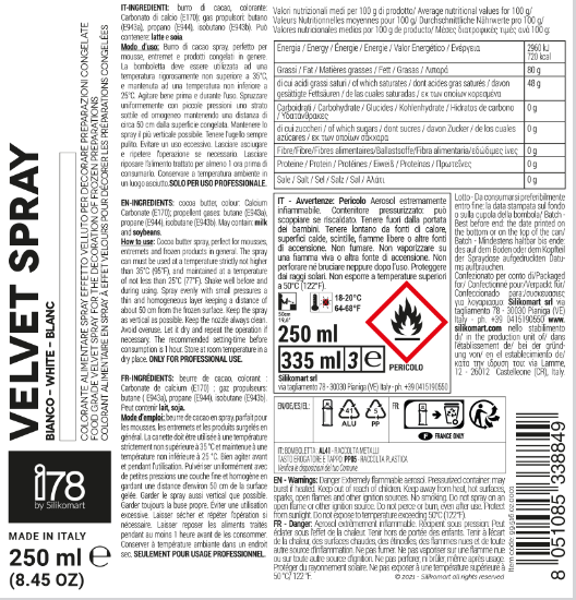 SPRAY VELVET - Colorant Alimentar Alb 250 ml [2]