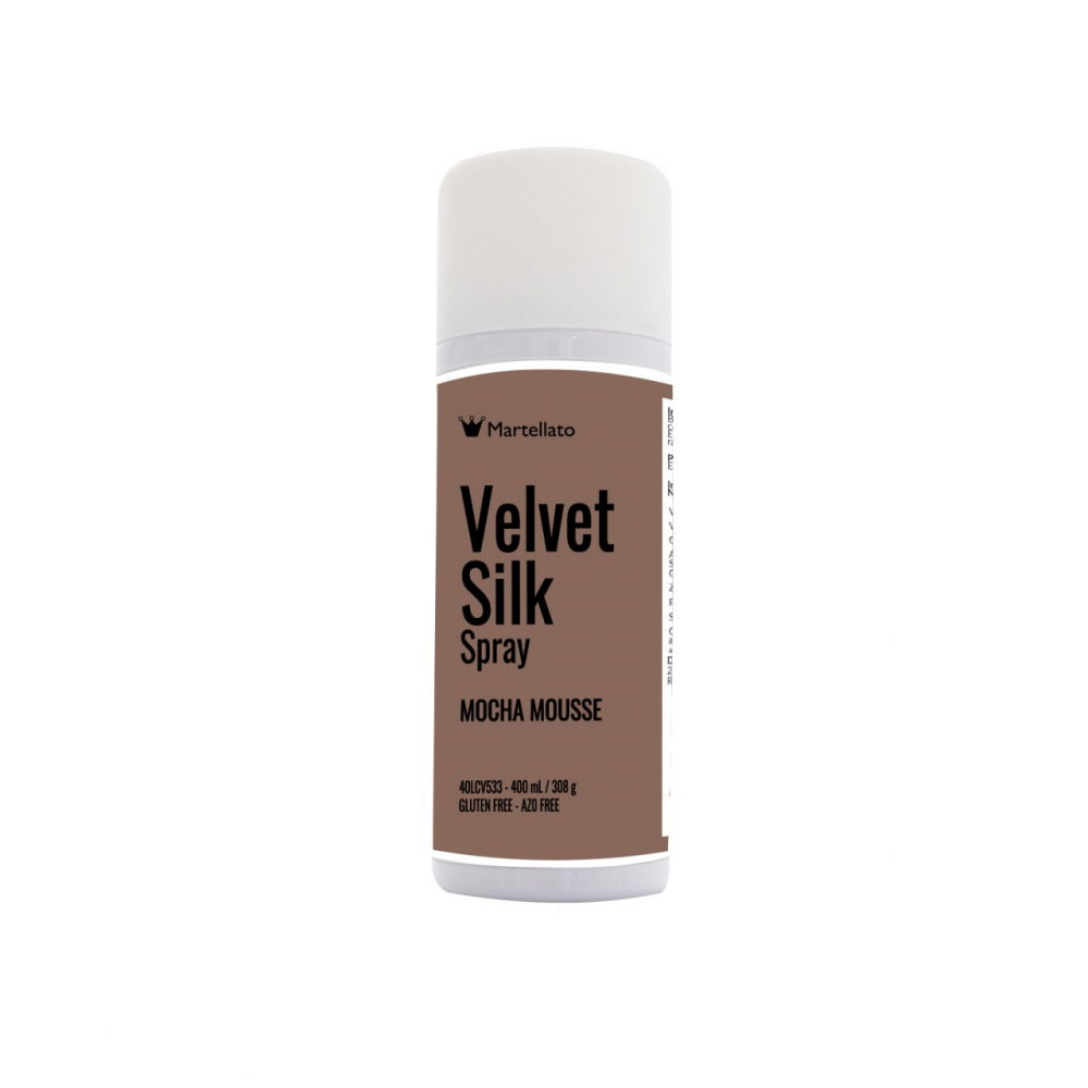 SPRAY VELVET Silk - Colorant Alimentar Mocha Mousse, 400 ml [1]