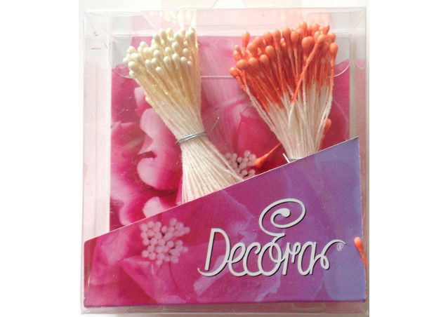 Stamine mici Crem perlat/Portocaliu opac [2]