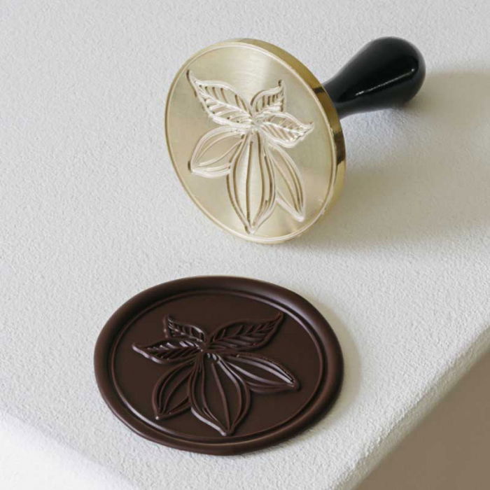 Stampila pentru Sigiliu Decoruri Ciocolata Model Cacao Ø 6 cm [1]