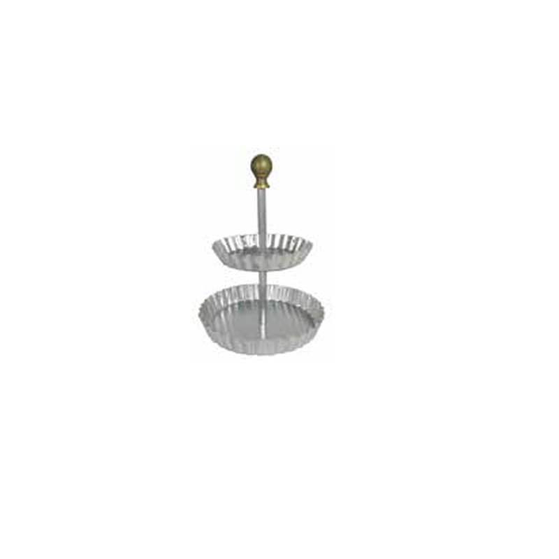 Suport Bufet, Candy Bar COFFEE TIME, Ø 16-12 x H 23 cm, Aluminiu si Bronz [1]