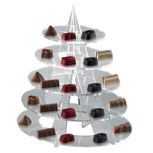 Suport Bufet Model Mignon, 5 Etaje, Plexiglas Transparent, 27 x 22 x H 30 cm [1]