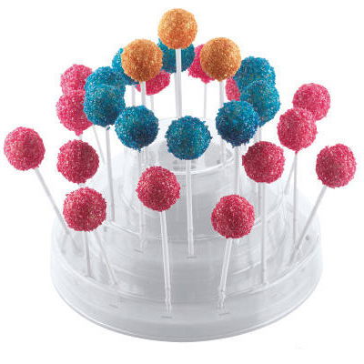 Suport LolliPops/CakePops, 27 Produse, Plastic Alb 3 Etaje, 22.5 x H 11 cm [2]