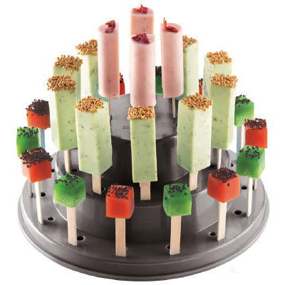 Suport LolliPops/CakePops, 27 Produse, Plastic Negru 3 Etaje, 22.5 x H 11 cm [2]