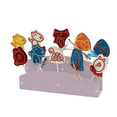 Suport LolliPops/CakePops, 30 Produse, Plexiglas Satinat, 29.5 x 7 x H 12.5 cm [1]