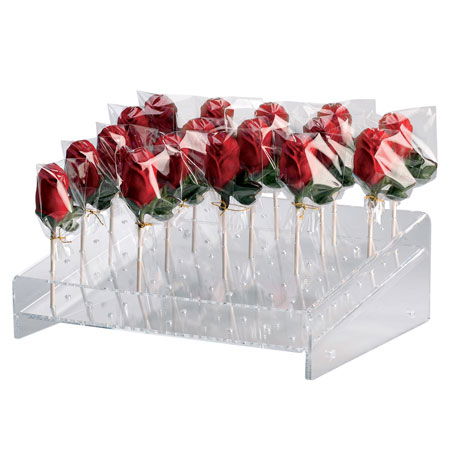 Suport LolliPops/CakePops, 66 Produse, Plexiglas Transparent, 45 x 24 x H 14.5 cm [2]