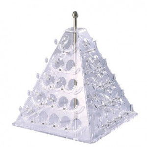 Suport Macarons Model Piramida, Plexiglas Transparent, 33 x 33 x H 45 cm [1]