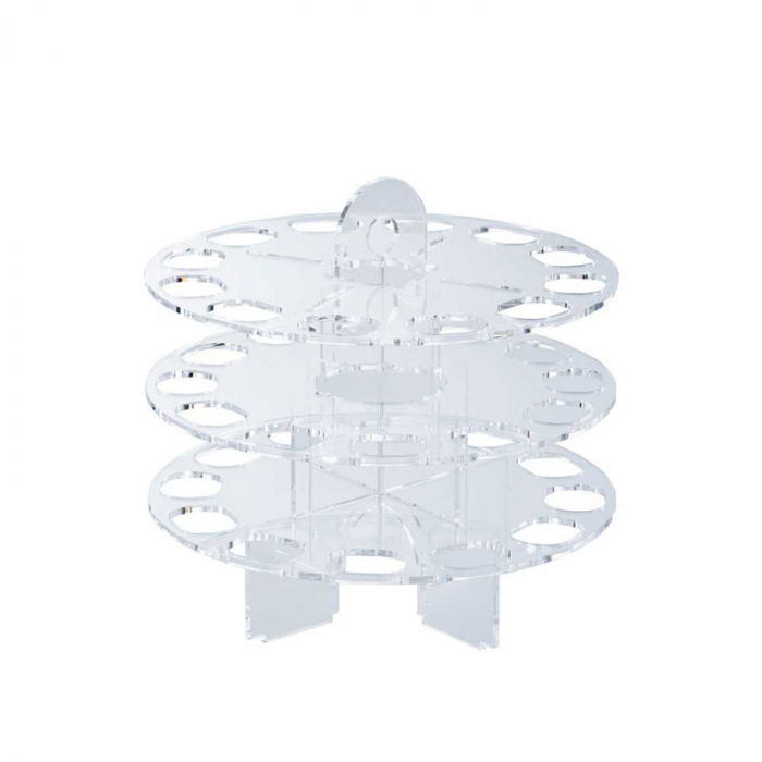 Suport Macarons Plexiglas Transparent, 3 Etaje, Ø 24.7 x H 23.2 cm [1]