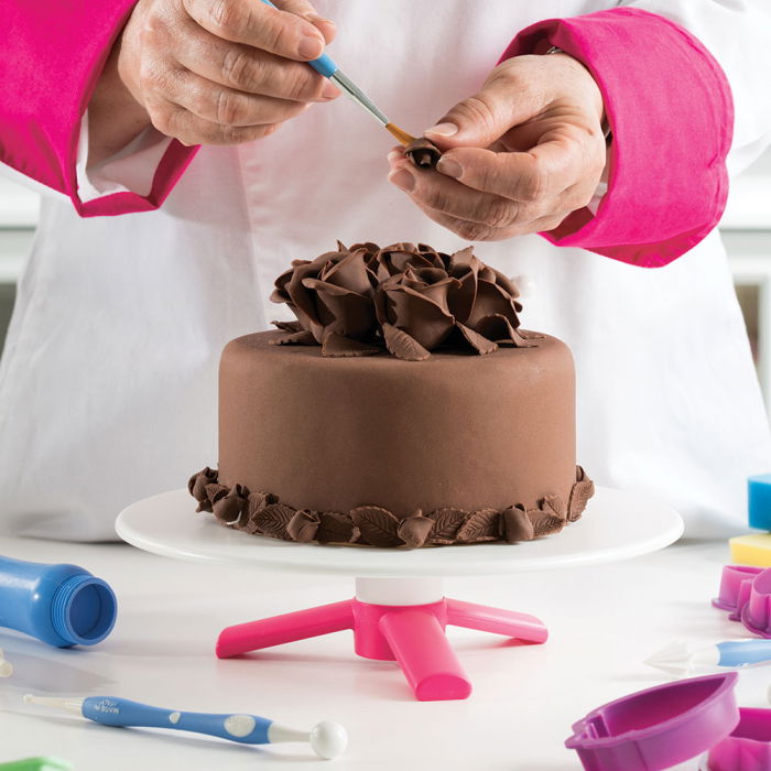 Suport Plastic Decorare si Prezentare Tort Ø 24 x H 6 cm  [2]