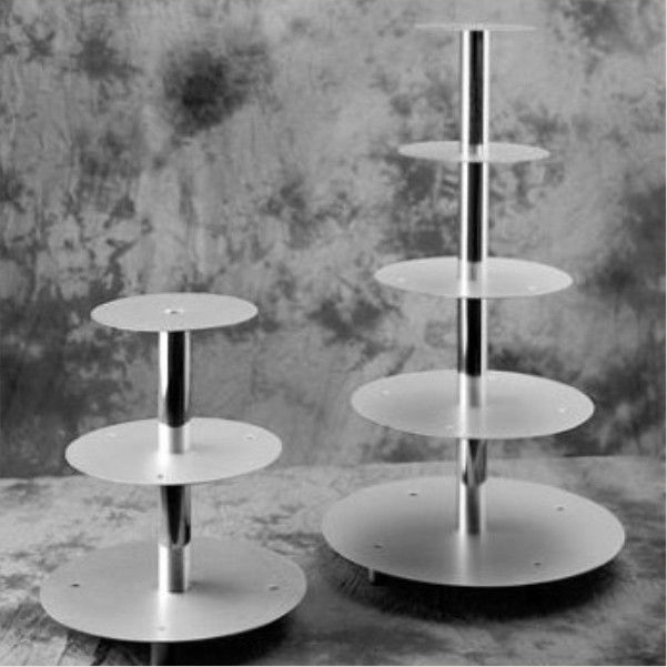 Suport Tort 5 Etaje, Inox/Aluminiu, Ø 45 x H 70 cm [2]