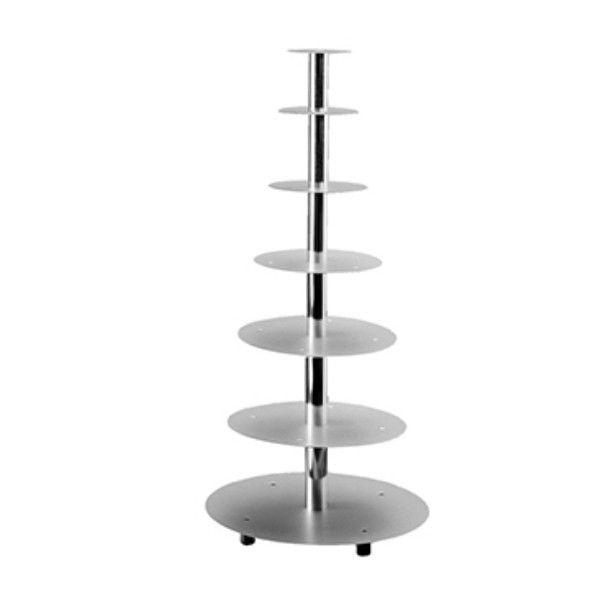 Suport Tort 7 Etaje, Inox/Aluminiu, Ø 50 x H 103 cm [1]