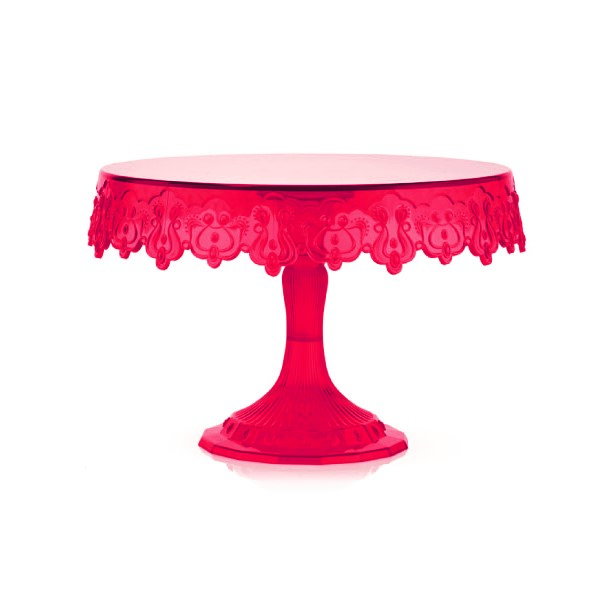 Suport Tort / Bufet, Plastic Rosu, Ø 23 x H 15 cm [1]