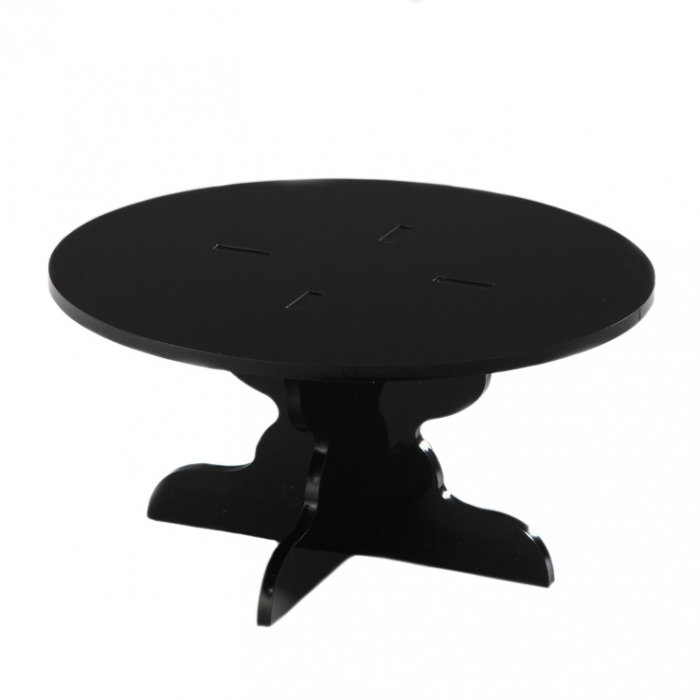 Suport Tort / Bufet, Plexiglas Negru, Ø 21 x H 10.3 cm [1]
