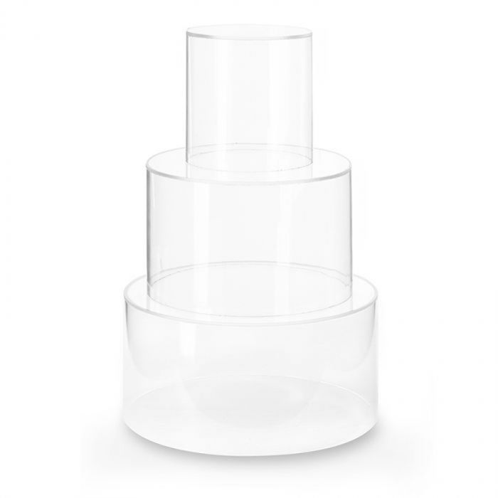 Suport Tort Plexiglas 3 etaje Ø 16 - Ø 24 - Ø 30 x H 15 cm [1]