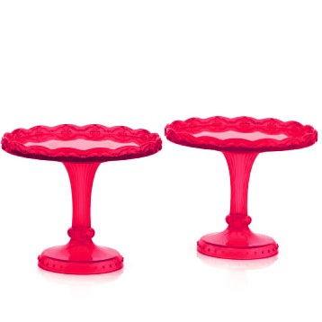 Suporturi Mici Bufet, Plastic Rosu, Ø 10 x H 8 cm, Set 2 Buc [1]