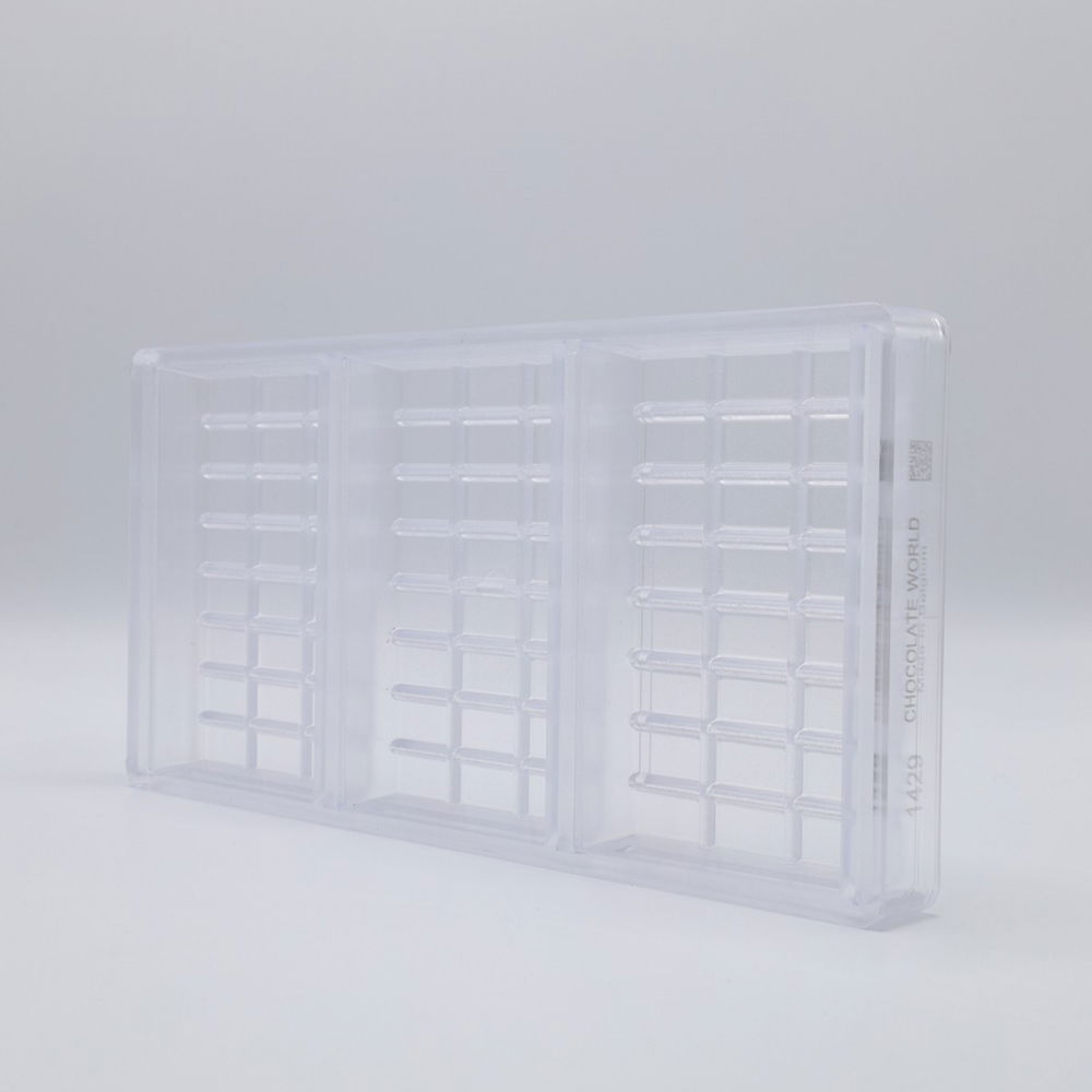 Tablete Ciocolata 12.4 x 7.7 x H 2 cm, Matrita Policarbonat Tableta, 3 cavitati, 205 gr [2]