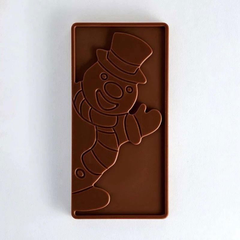 Tablete Ciocolata 15.4 x 7.7 x H 0.9 cm - Matrita policarbonat Om de Zapada, 3 cavitati, 100 gr [2]