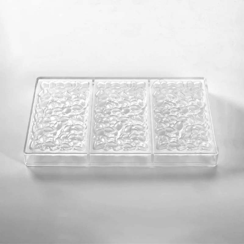 Tablete Ciocolata 15.4 x 7.7 x H 1.1 cm - Matrita policarbonat Flori, 3 cavitati, 100 gr [2]