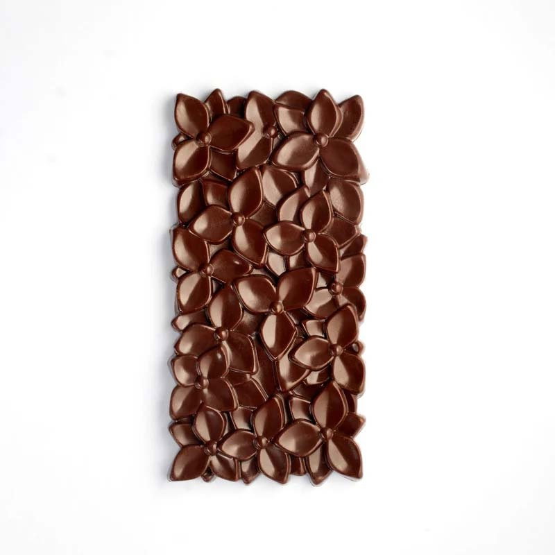 Tablete Ciocolata 15.4 x 7.7 x H 1.1 cm - Matrita policarbonat Flori, 3 cavitati, 100 gr [3]