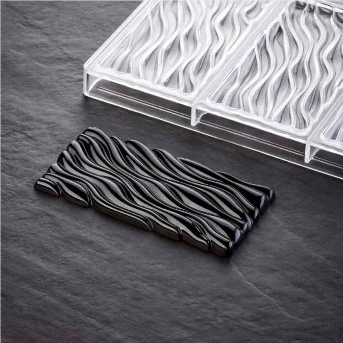 Tablete Ciocolata 15.4 x 7.7 x H 1.1 cm - Matrita policarbonat Fluid Vallée, 3 cavitati [2]