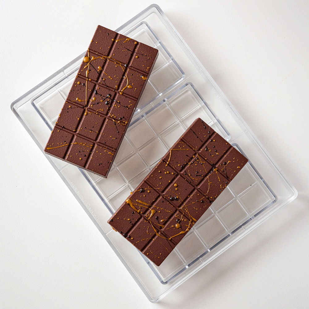 Tablete Ciocolata 15.5 x 7.5 x H 2 cm - Matrita Policarbonat Dubai, 3 Cavitati, 120 gr [3]