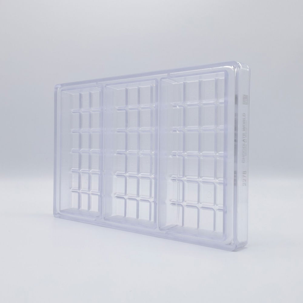 Tablete Ciocolata 15.5 x 7.7 x H 1.9 cm, Matrita Policarbonat Tableta, 3 cavitati, 240 gr [2]