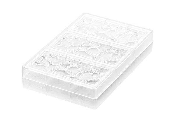 Tablete Ciocolata 15 x 7 x H 0.8 cm - Matrita Policarbonat Virgula, 3 cavitati (CH008) [2]