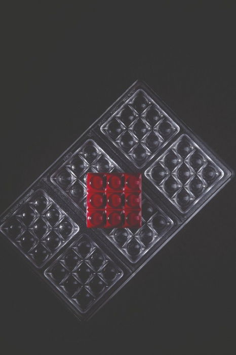 Tablete Ciocolata 7 x 7 x H 1.05 cm - Matrita policarbonat Lego Mini, 6 cavitati [2]