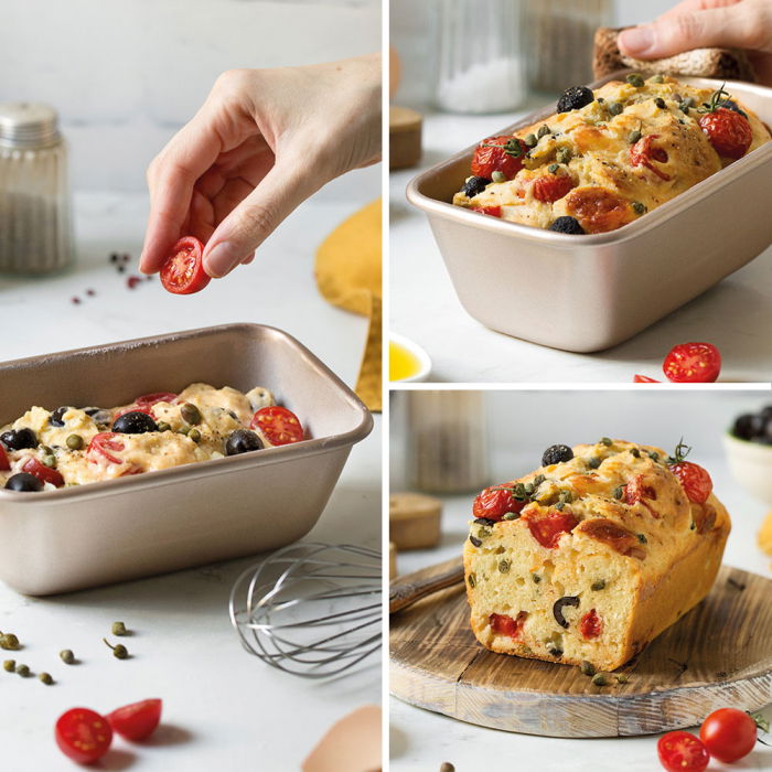 Tava Chec / Cozonac Roz Vintage 29.5 x 14.8 x H 6.5 cm, Aluminiu Antiaderent [3]