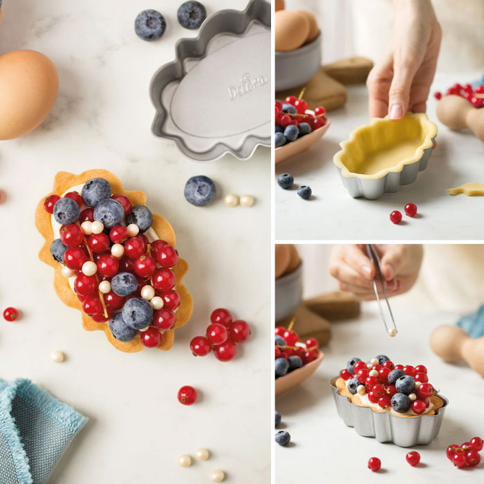 Tava Coacere Margini Festonate si Baza Detasabila 11.5 x 7.5 x H 3 cm, Aluminiu Antiaderent [3]