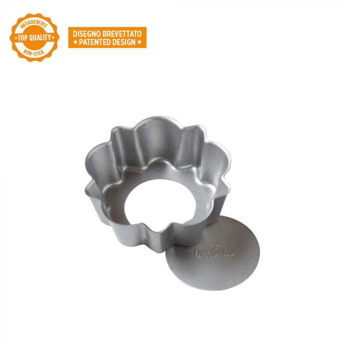 Tava Coacere Margini Festonate si Baza Detasabila Ø 8 x H 3 cm, Aluminiu Antiaderent [2]