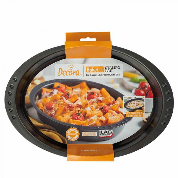 Tava Coacere Ovala 36 x 25 x H 5.5 cm, Aluminiu Antiaderent [1]