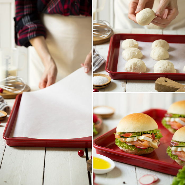 Tava Dreptunghi Calebration Rosu 39.5 x 27 x H 2.4 cm, Metal Antiaderent [3]