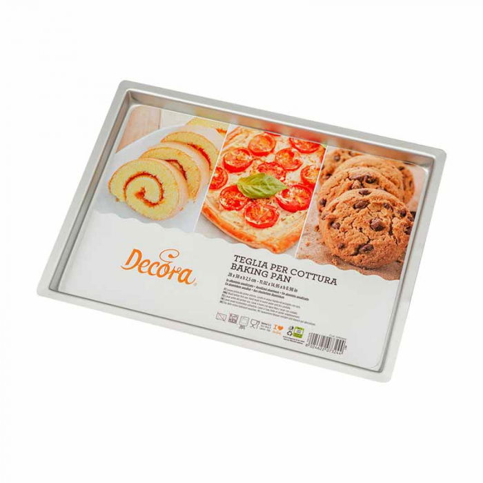 Tava Dreptunghi Margini Drepte, 28x38xH2.5 cm, Aluminiu Anodizat [1]