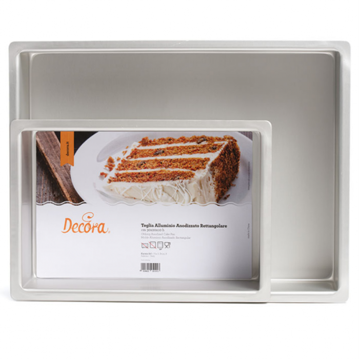 Tava Dreptunghi Margini Drepte, 40 x 30 x H 7.5 cm, Aluminiu Anodizat [1]