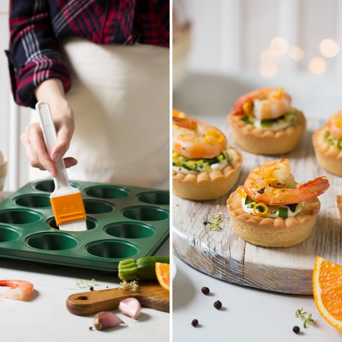 Tava Muffins Celebration Verde Ø 8 x H 2.9 cm, 12 cavitati, Metal Antiaderent [3]