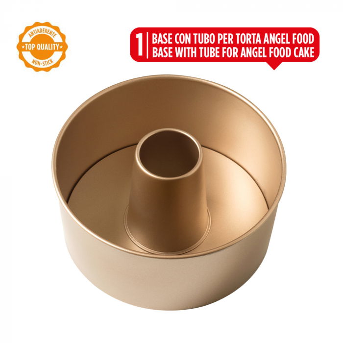 Tava Rotunda / Chiffon Cake Roz Vintage Ø 20.5 x H 10 cm, Aluminiu Antiaderent [2]