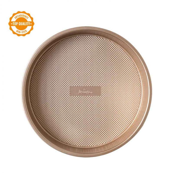 Tava Rotunda Margini Drepte Roz Vintage Ø 24.5 x H 5 cm, Aluminiu Antiaderent [2]