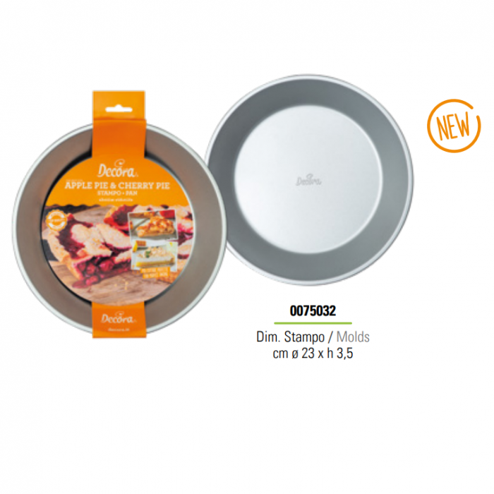 Tava Tarta cu Margini Drepte si Baza Inaltata, Ø 23 x H 3.5 cm, Aluminiu Anodizat [1]