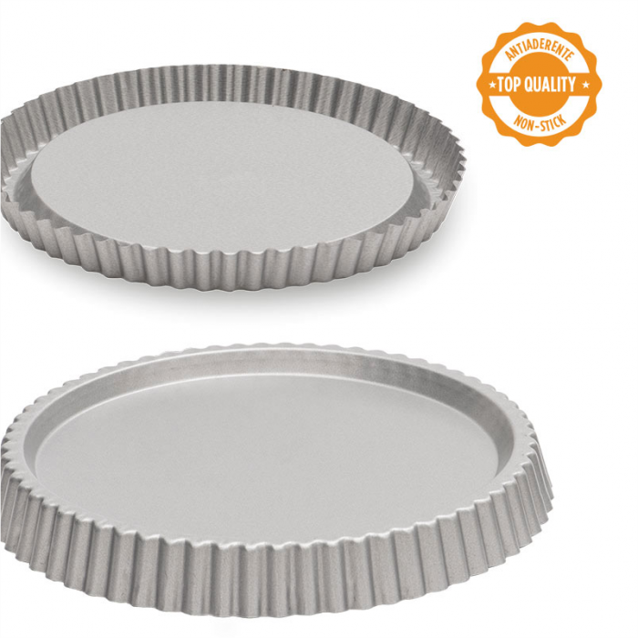 Tava Tarta cu Margini Festonate si Baza Inaltata, Ø 24 x H 3 cm, Otel Antiaderent [2]