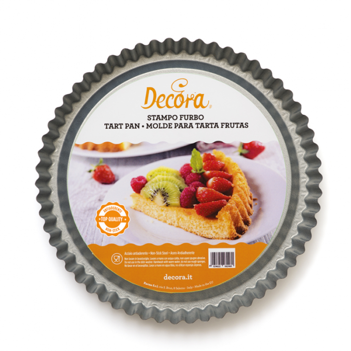 Tava Tarta cu Margini Festonate si Baza Inaltata, Ø 24 x H 3 cm, Otel Antiaderent [1]