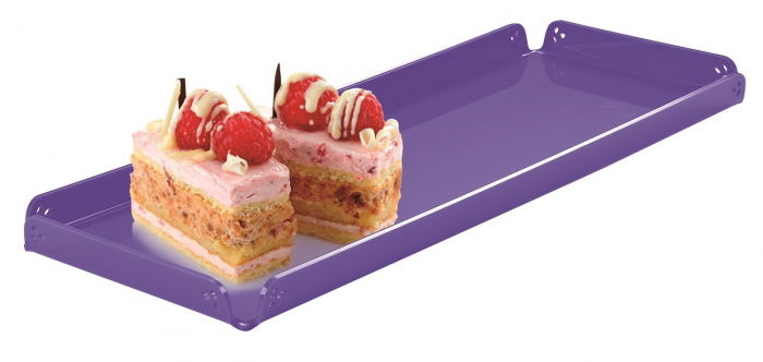 Tavita Margini Drepte, Plexiglas Negru, 29 x 14.5 x H 2 cm [3]