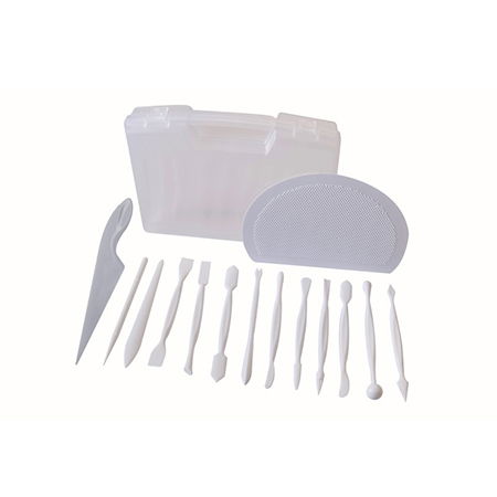 Ustensile Modelare Paste din Zahar Tip 1, L 16 cm, Material Plastic, Cutie 14 Buc [1]