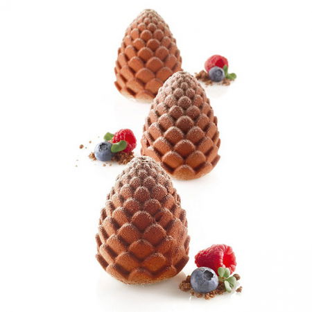 Ananas/Con Brad 3D, Ø6xH7.3 cm - Forma Silicon Monoportii, 5 cavitati [2]