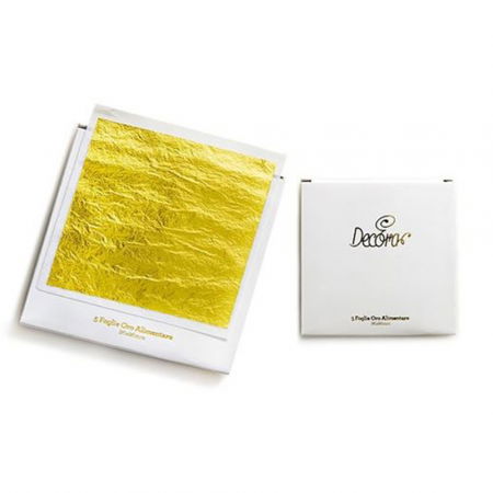 Aur si Argint Alimentar - Aur Alimentar 23 kt, Foite 8.6 x 8.6 cm, 5 buc