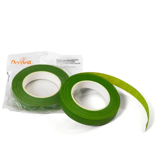 Ustensile Decor Pasta de Zahar - Banda din Hartie Verde deaschis pentru Flori din Pasta de Zahar